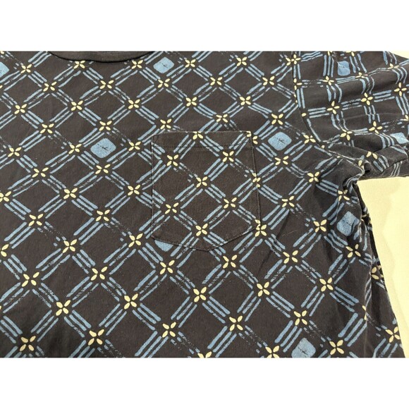 Scotch & Soda Men's Cotton Jersey Crew Neck Geometric Blue AOP Printed T-Shirt L - Picture 3 of 12